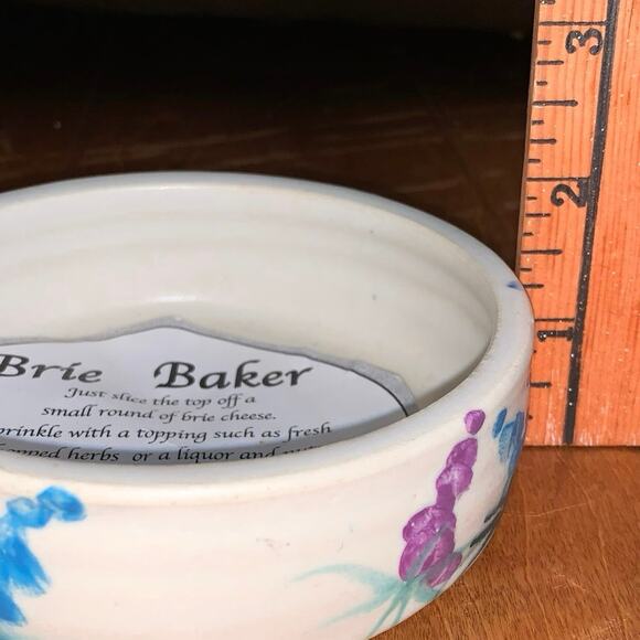 New Brie baker gaudreau fine woodworkings studio pottery dish bowl signed - Picture 7 of 7